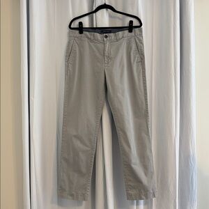 Tommy Hilfiger Gray Stretch Chinos Mens 34x29.5 Tailored Fit